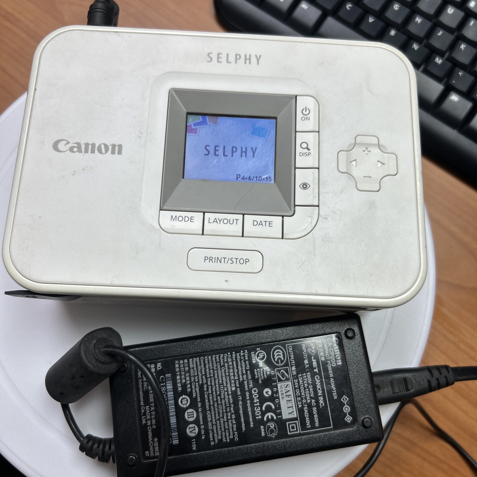 Canon SELPHY CP740 Compact Digital Photo Printer | With Power Cord - Turns On