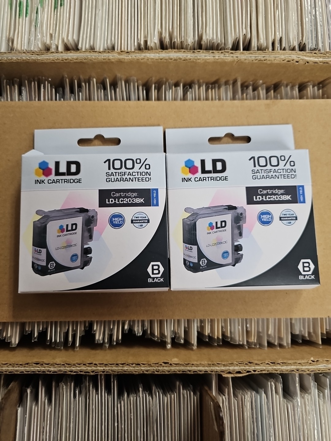 2 LD INK CARTRIDGE AS IS LD-LC203BK BLACK