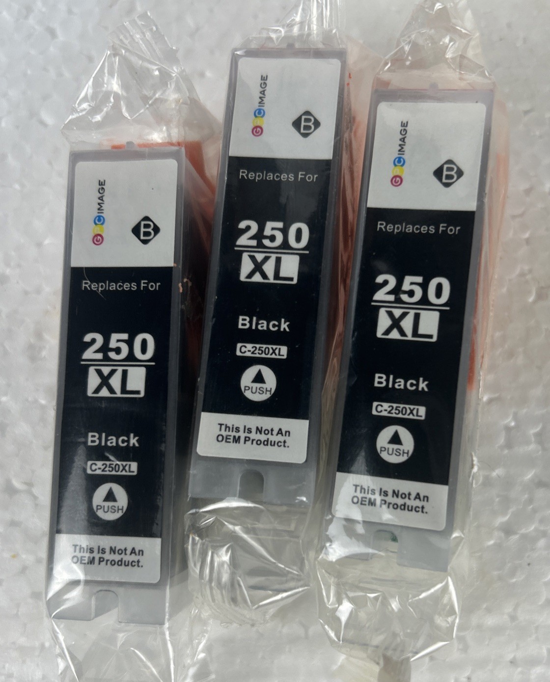 3 GPC Image 250 XL black ink cartridge C250 XL