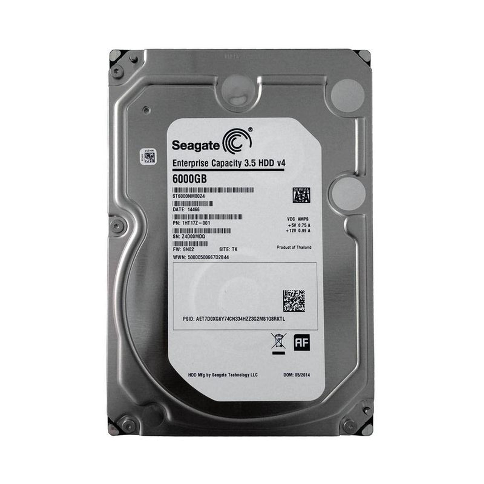 Seagate Enterprise Capacity ST6000NM0024 6TB 7200 RPM 128MB Cache SATA 6.0Gb/s 3