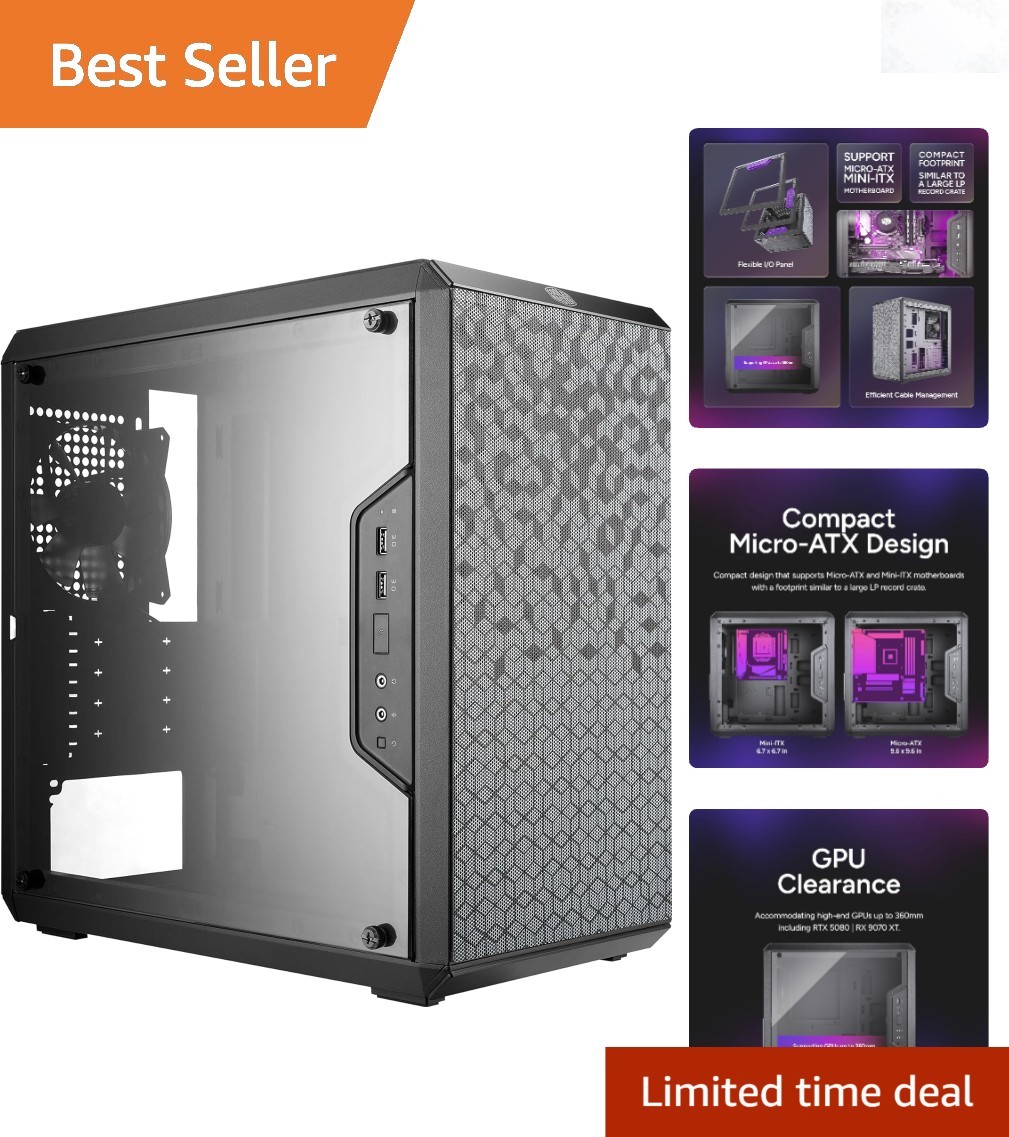 MasterBox Q300L Micro-ATX Mini Tower PC Case with Dust Filter and Modular I/O