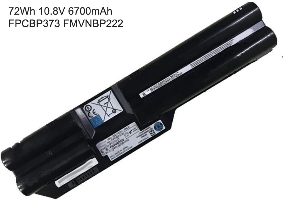 72Wh 10.8V 6700mAh FPCBP373 Battery for Fujitsu LifeBook FMVNBP222 3INR19/66-2