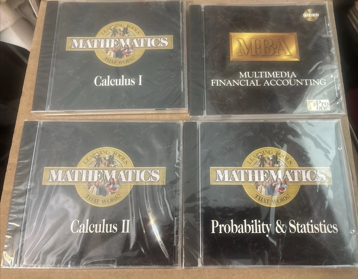 Lot Of 4 Pro One CDs - Mathematics Calculus I / II, Statistics, Accounting