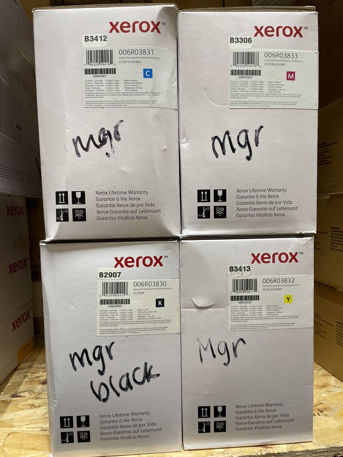 HP TONER SET 647A / 648A Compatible Xerox CE260A CE261A CE262A CE263A for CP4025