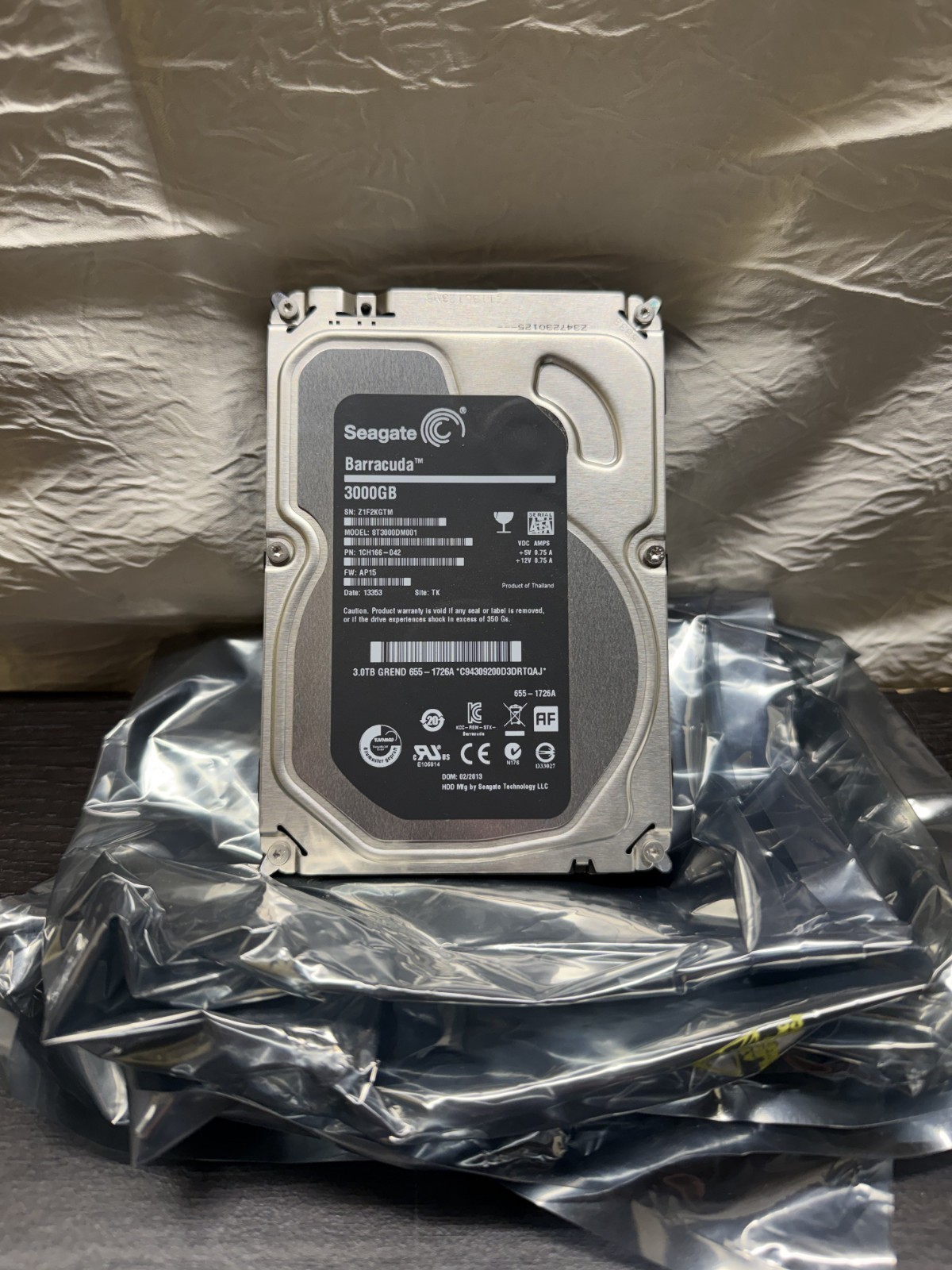 Seagate Barracuda 3TB 3.5" Hard Drive ST3000DM001 SATA 6Gb/s 7200RPM Desktop HDD