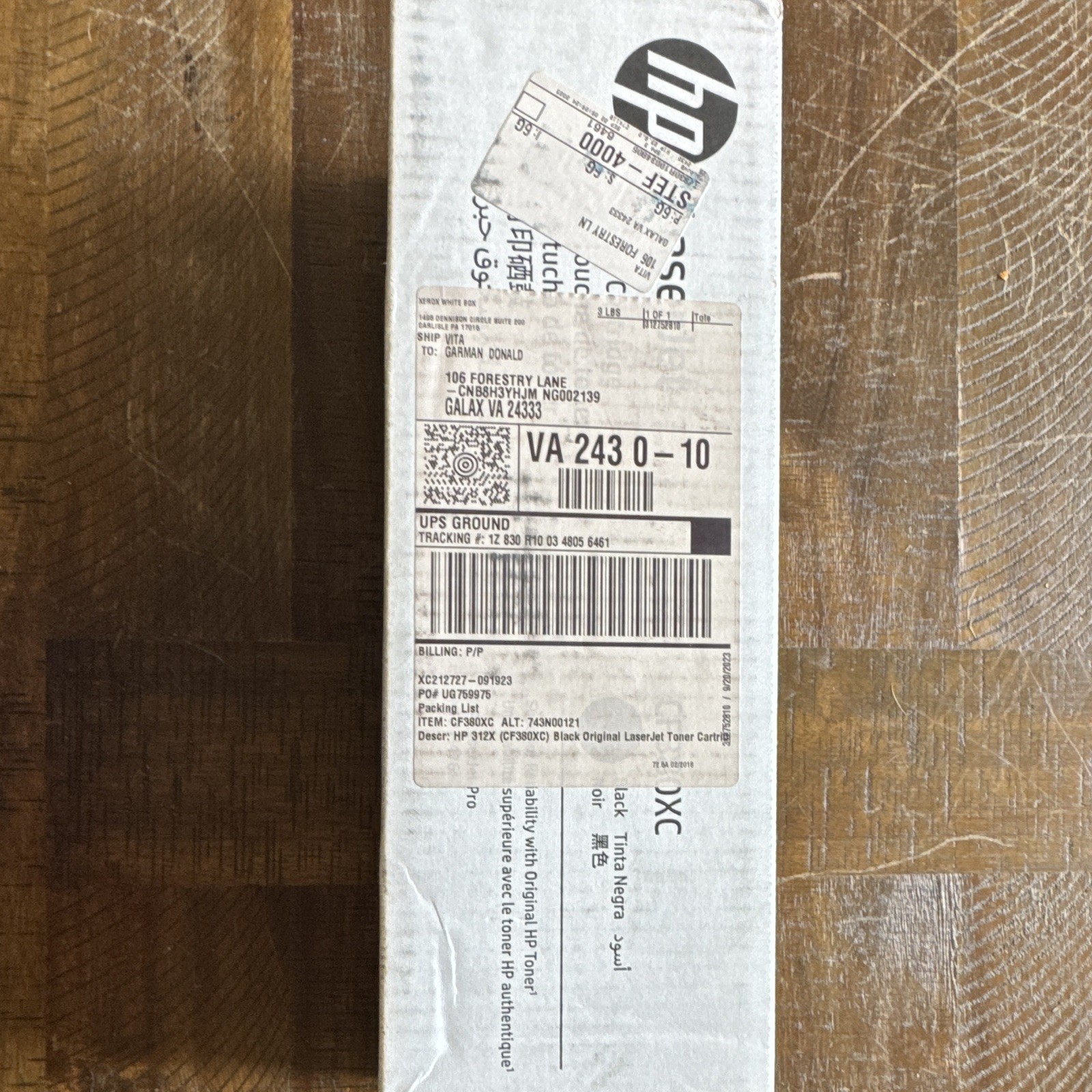 HP LaserJet Black Laser Toner Cartridge CF380X (Fits HP 312X Printers)