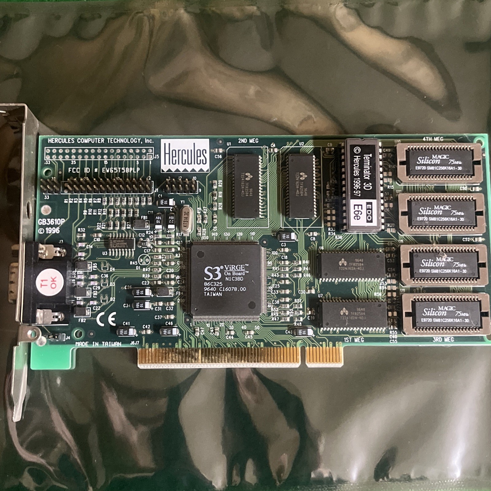 Hercules Terminator 3D PCI (S3 ViRGE, 86C325, 4MB, GB3610P, 1996) 2M