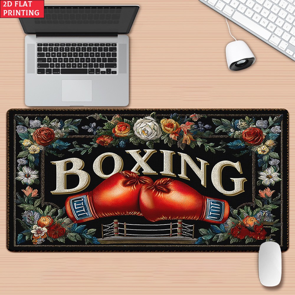 2D Flat 1pc Boxing Gloves Pattern Pad for Desk, Gaming, Office Decor, Non-Slip