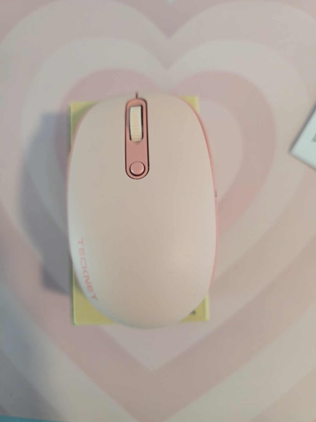 TECKNET TK-MS006 Wireless Optical Mouse 3000 DPI 3-Button Pink/White USB