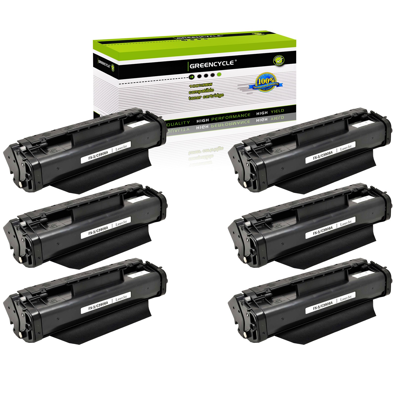 GREENCYCLE 6PK FX3 Toner Cartridge Compatible with Canon ImageClass 2050 2050P