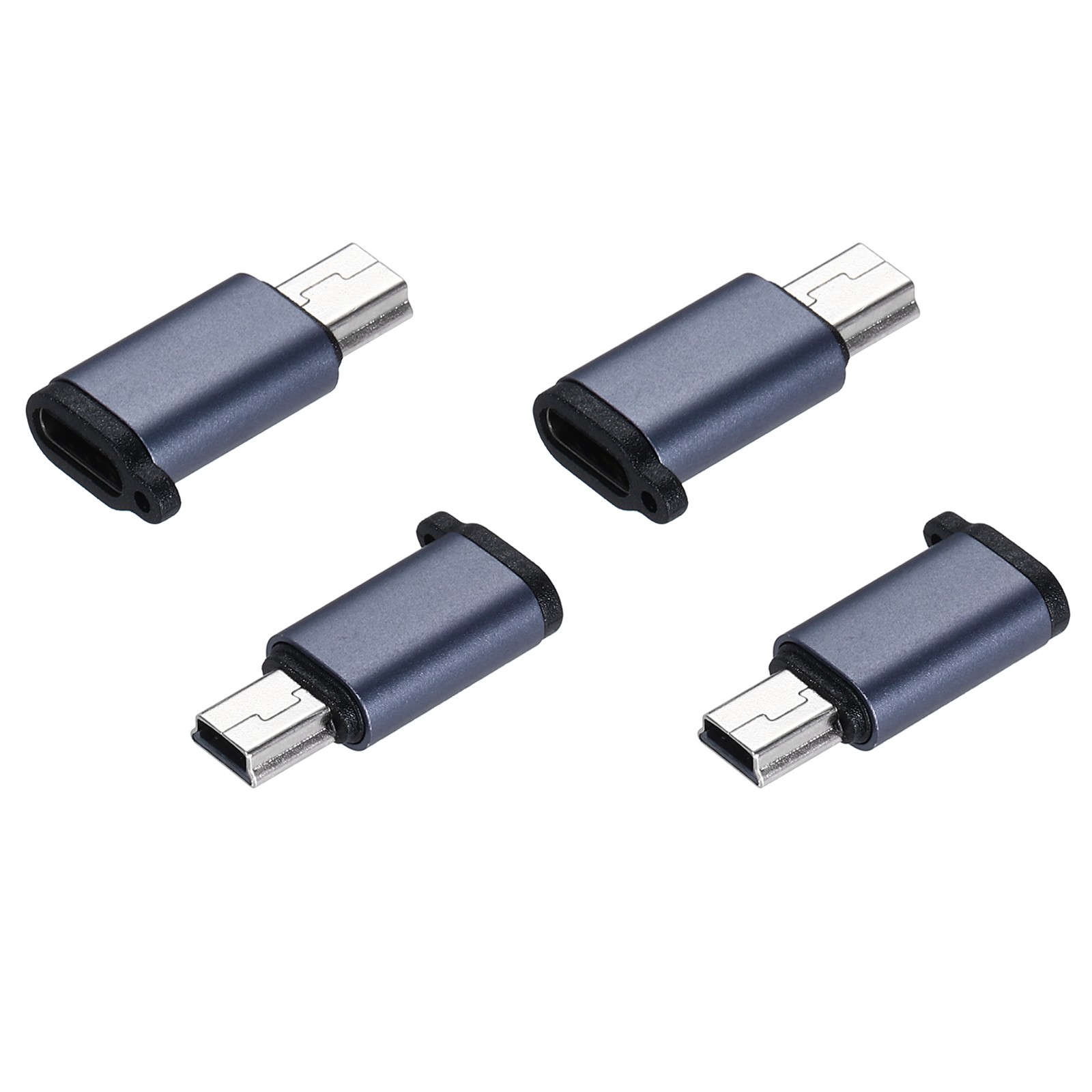 4Pcs Mini USB to USB C Adapter USB C to USB Adapter USB C to USB Mini Adapter