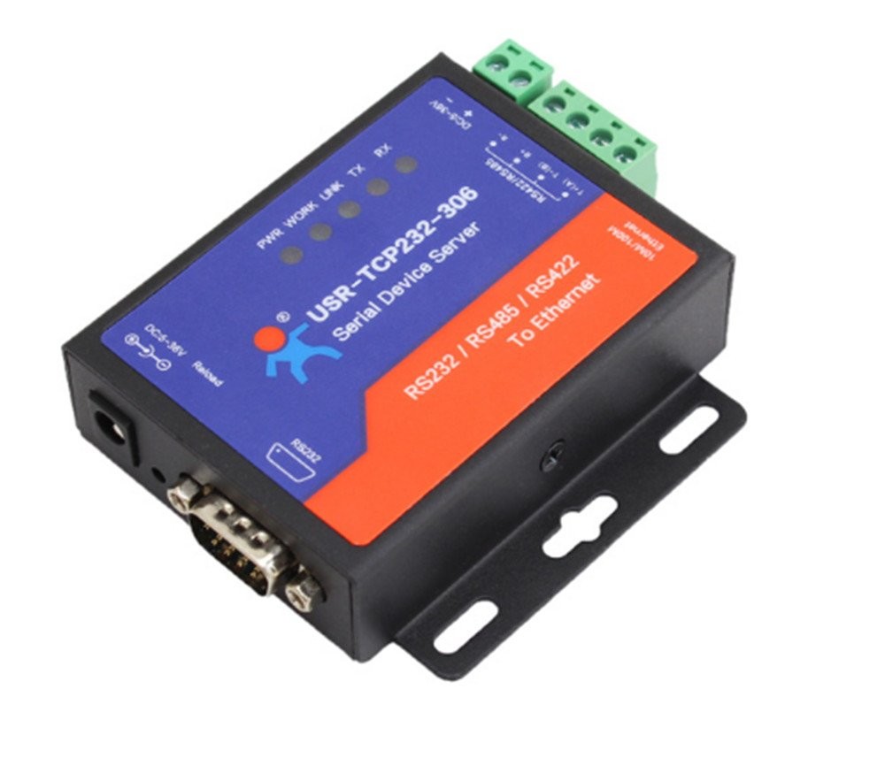 PUSR USR-TCP232-306 Serial to Ethernet Converter LAN Ethernet TCP/IP to RS232...