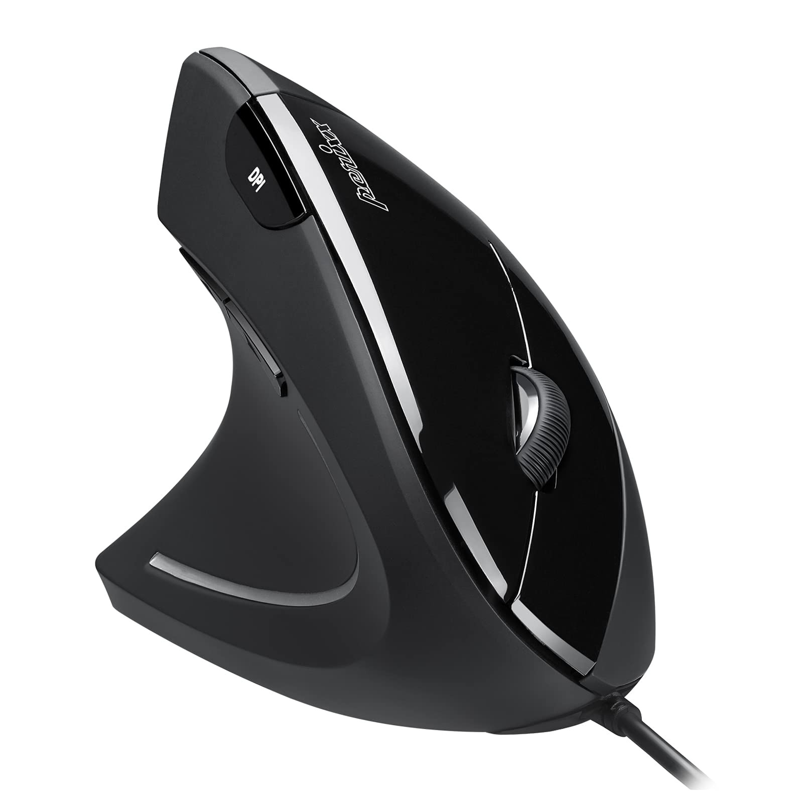 Perimice-513L Wired Vertical Ergonomic with 2 DPI, 6 Button Optical Ergo with...