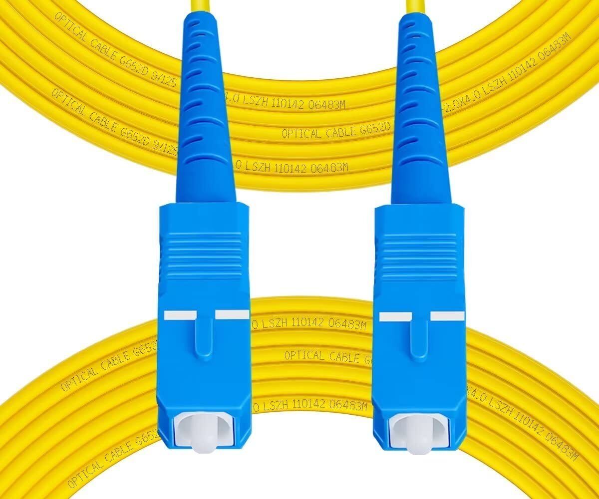 -0.5m(1.6ft)-5 Pack OS2 SC/UPC to SC/UPC Fiber Patch Cable Simplex Single Mod...