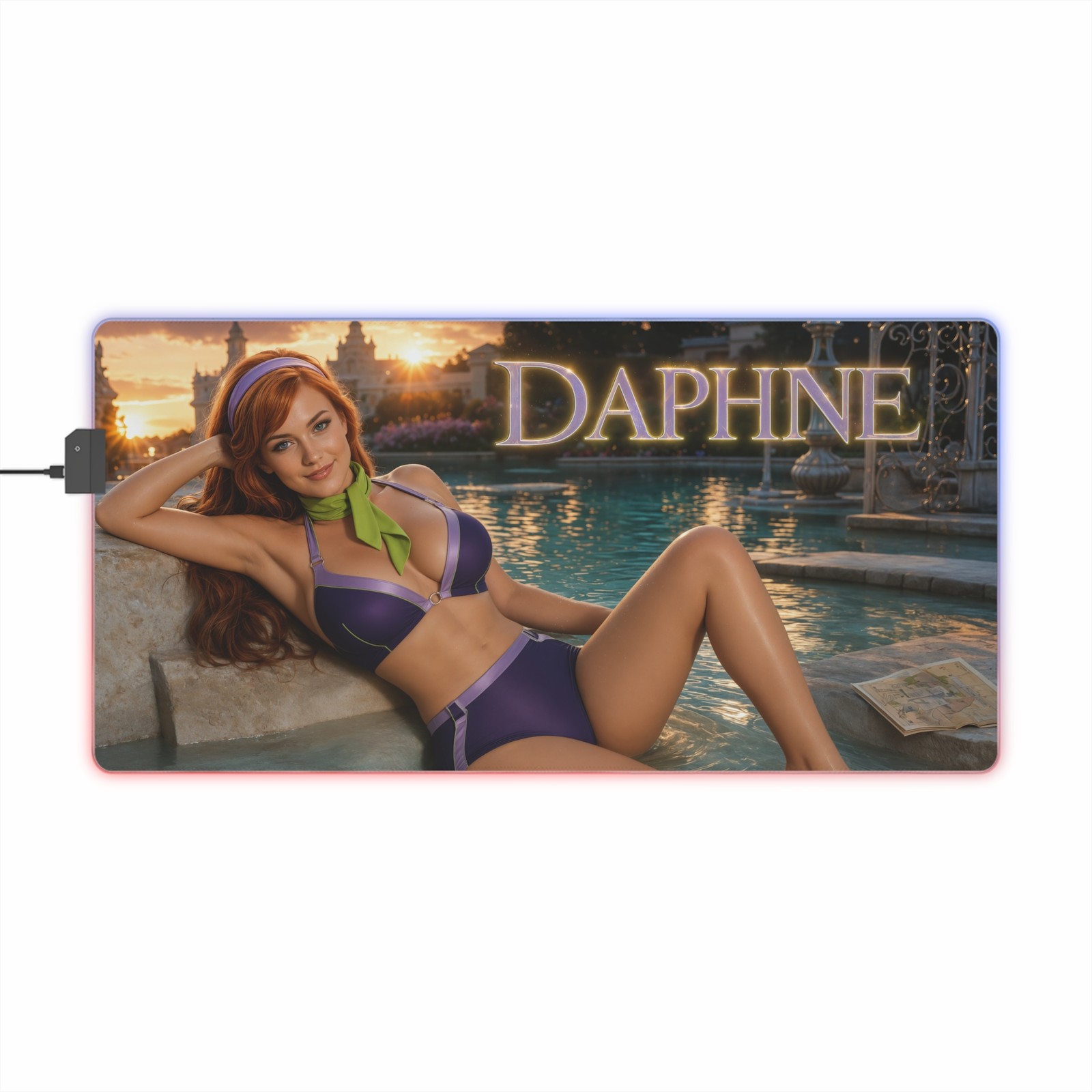 Daphne Blake Gaming Mouse Pad RGB LED Desk Mat PC Keyboard Gamer Accessories