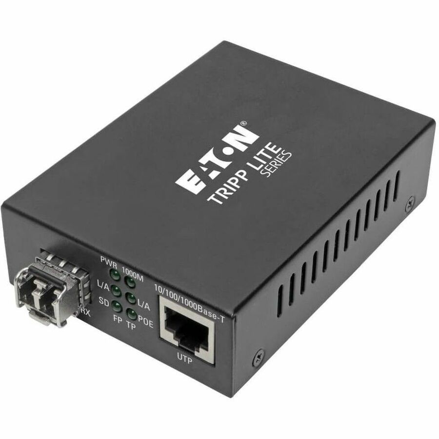 Tripp Lite by Eaton Gigabit Multimode Fiber to Ethernet Media Converter POE+ -