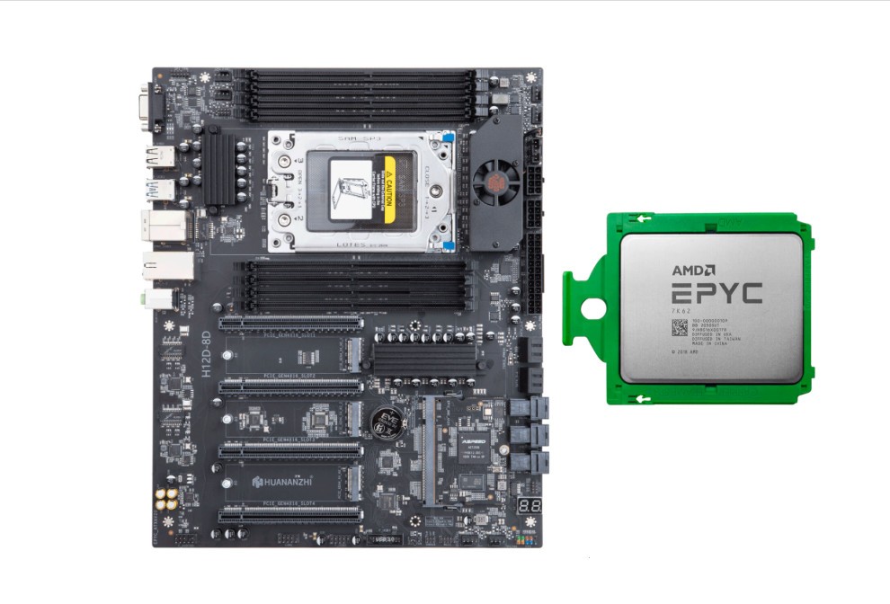 H12D-8D 7002/7003 8-channel BMC DDR4 IPMI2.0 + AMD EPYC 7532 32C/64T SP3 CPU
