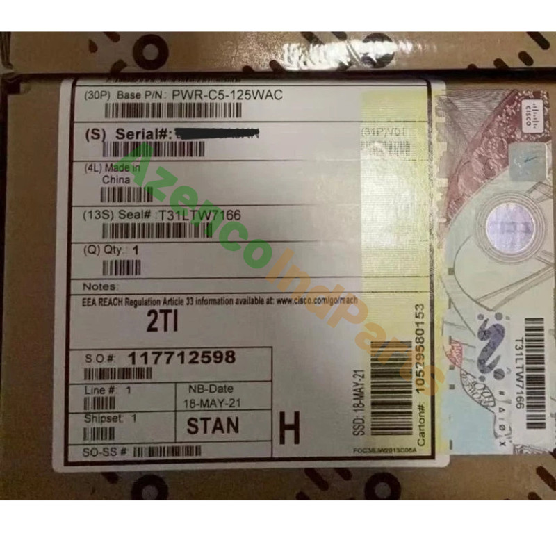 1PCS Brand New Cisco PWR-C5-125WAC 125W AC Config 5 Power Supply Fast Delivery