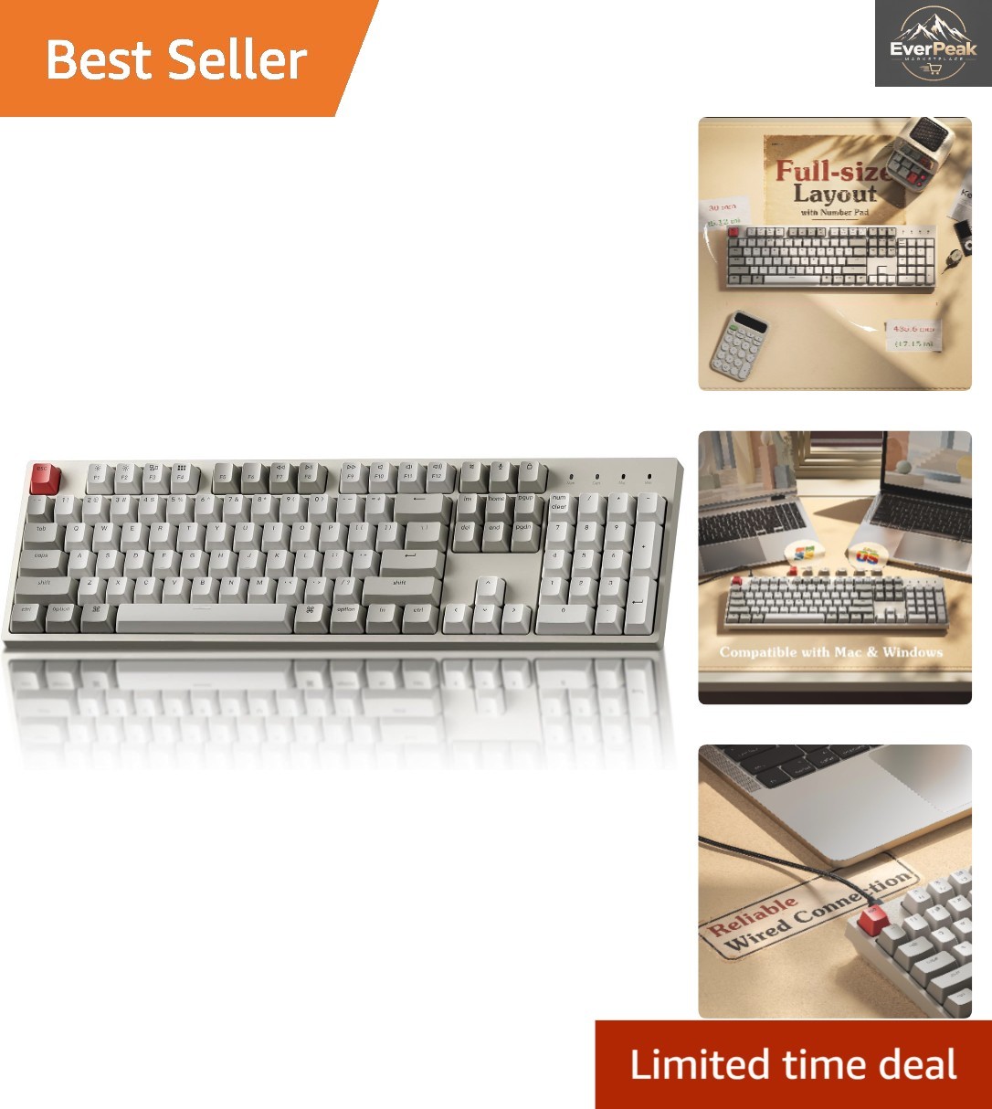 Stylish C2 Full-Size Mechanical Keyboard - Ergonomic, RGB, Perfect for Gaming