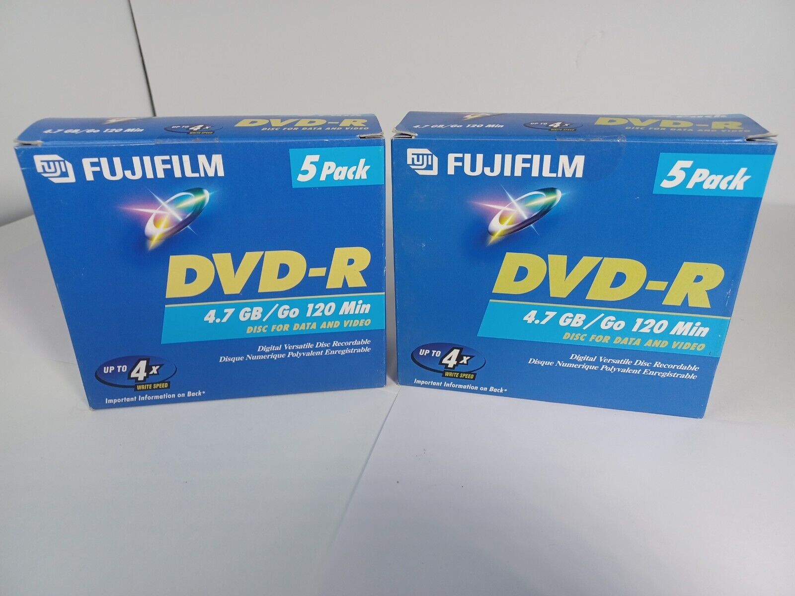 2 Fujifilm / DVD-RAM / 120 min. / 2 packs / NIP - 10 Total - 