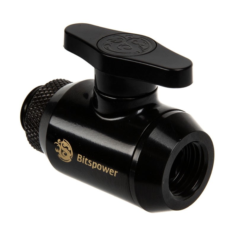 Bitspower International Stopcock 1x IG 1/4 Inch G1/4 AG BP-MVVFRGIG14-MBKBK
