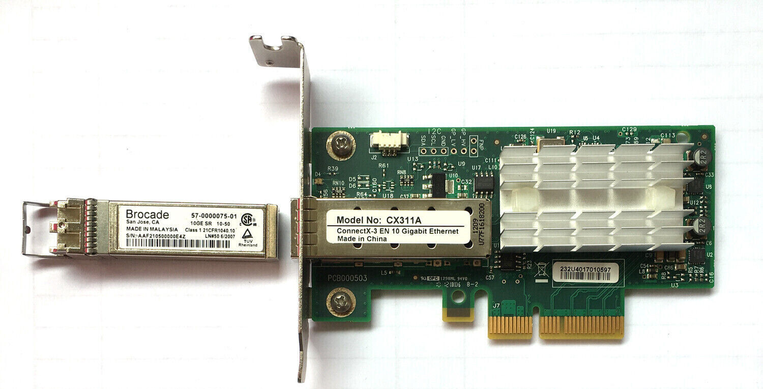 MCX311A-XCAT MELLANOX CONNECTX-3 10GBE PCIE SFP+ CARD CX311A WITH SFP