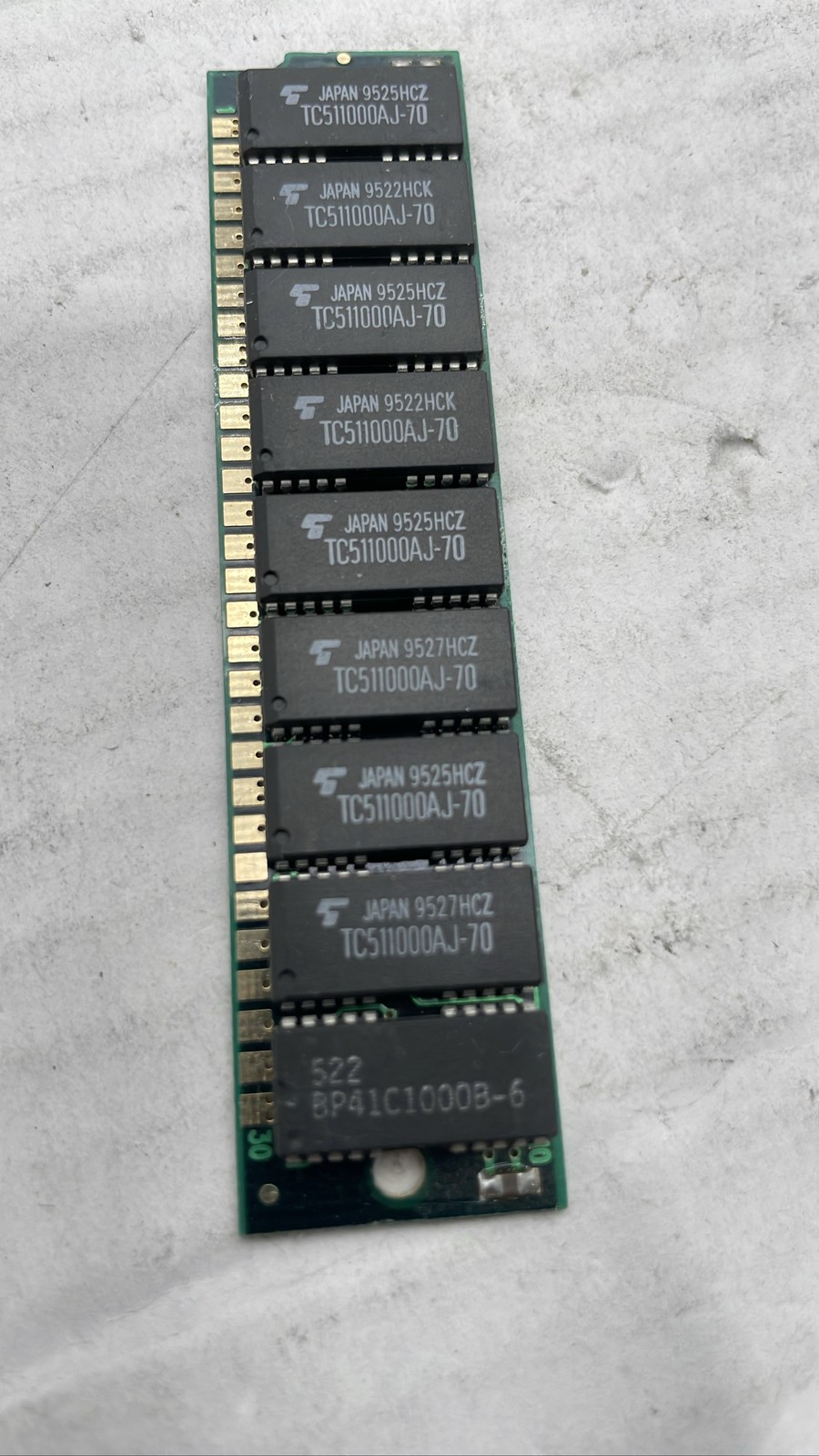 Toshiba TC511000AJ-70 1MB DRAM IC Chip Vintage Memory Module