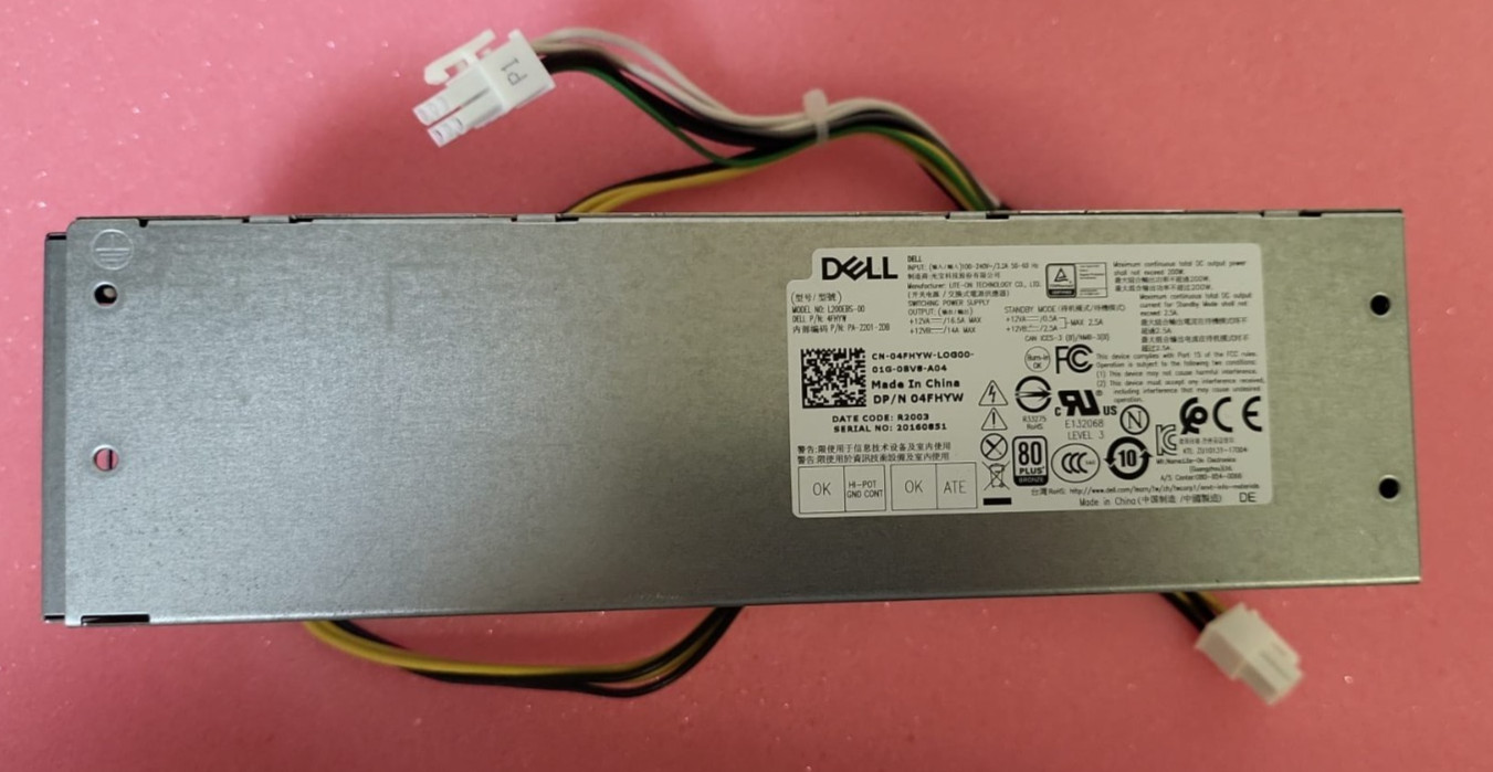 Dell 4FHYW 200W Power Supply, L200EBS-00 CGFJT 0WEN7C H200EBS-00  AC200EBS-00