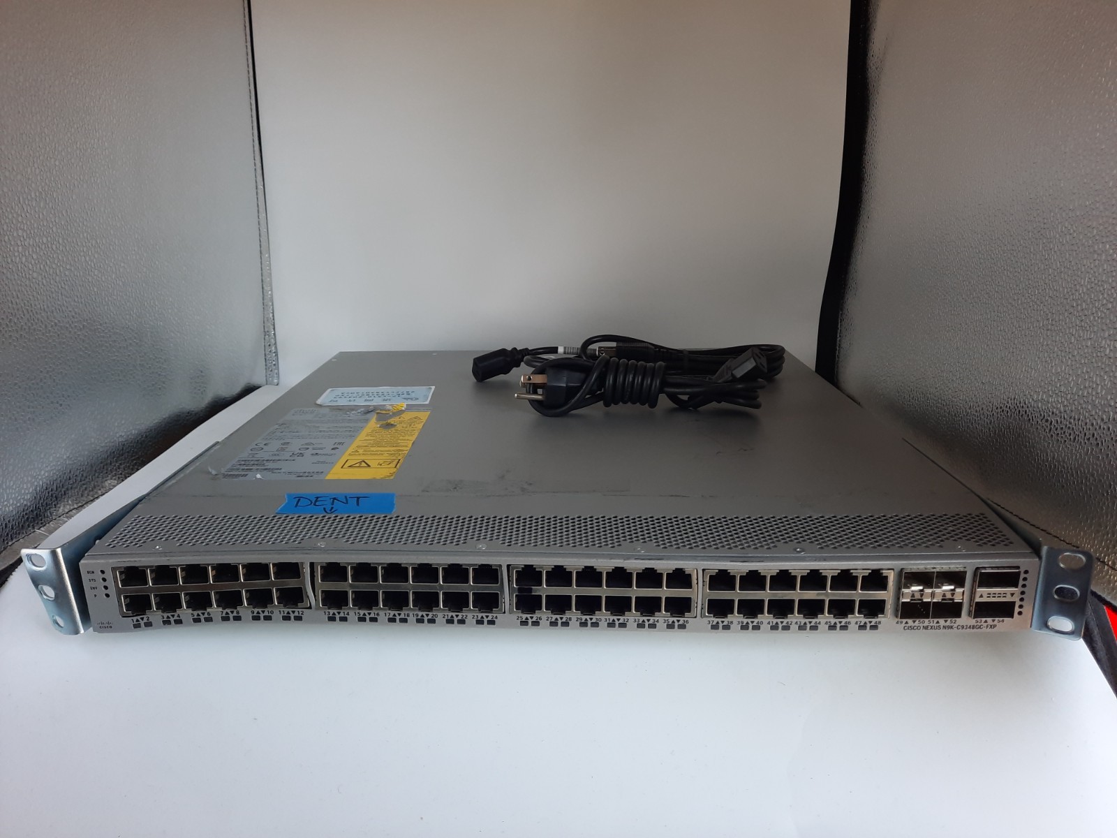 Cisco Nexus N9K-C9348GC-FXP  FRONT IS BENT With Power Supplies & Fans TESTED