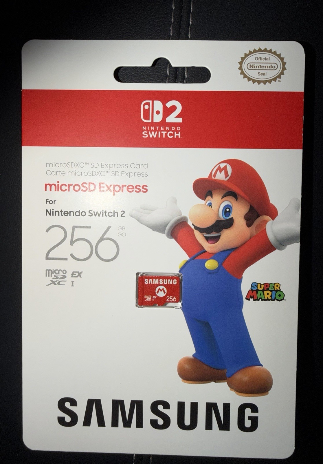 Samsung 256GB Super Mario microSD Express Card Nintendo Switch 2 New