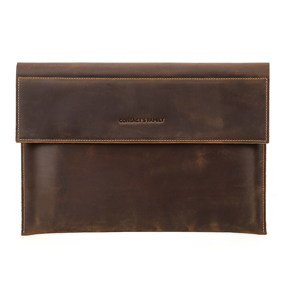 Genuine Leather Laptop Sleeve Case Bag For Apple Macbook Pro 16 14 M4/M3 Air 13