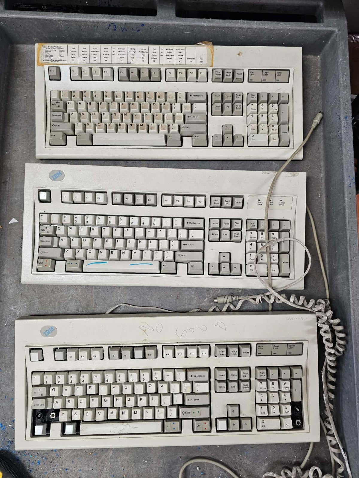 3x Lot Vintage Retro IBM Model M Keyboards 1391401 82F3278 42H129  -Tech Special