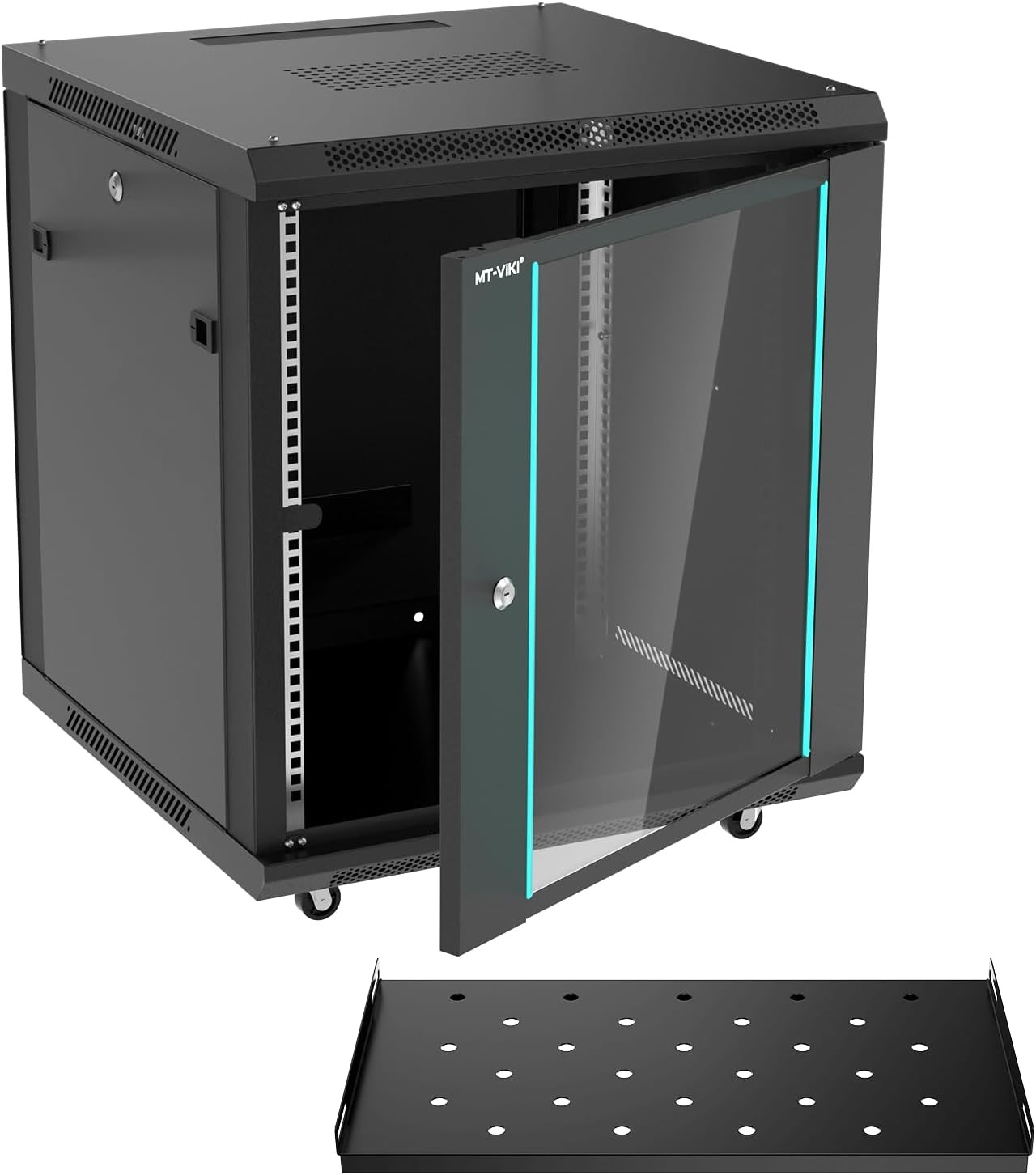 MT VIKI 12U Server Cabinet Network Rack Vented Enclosure