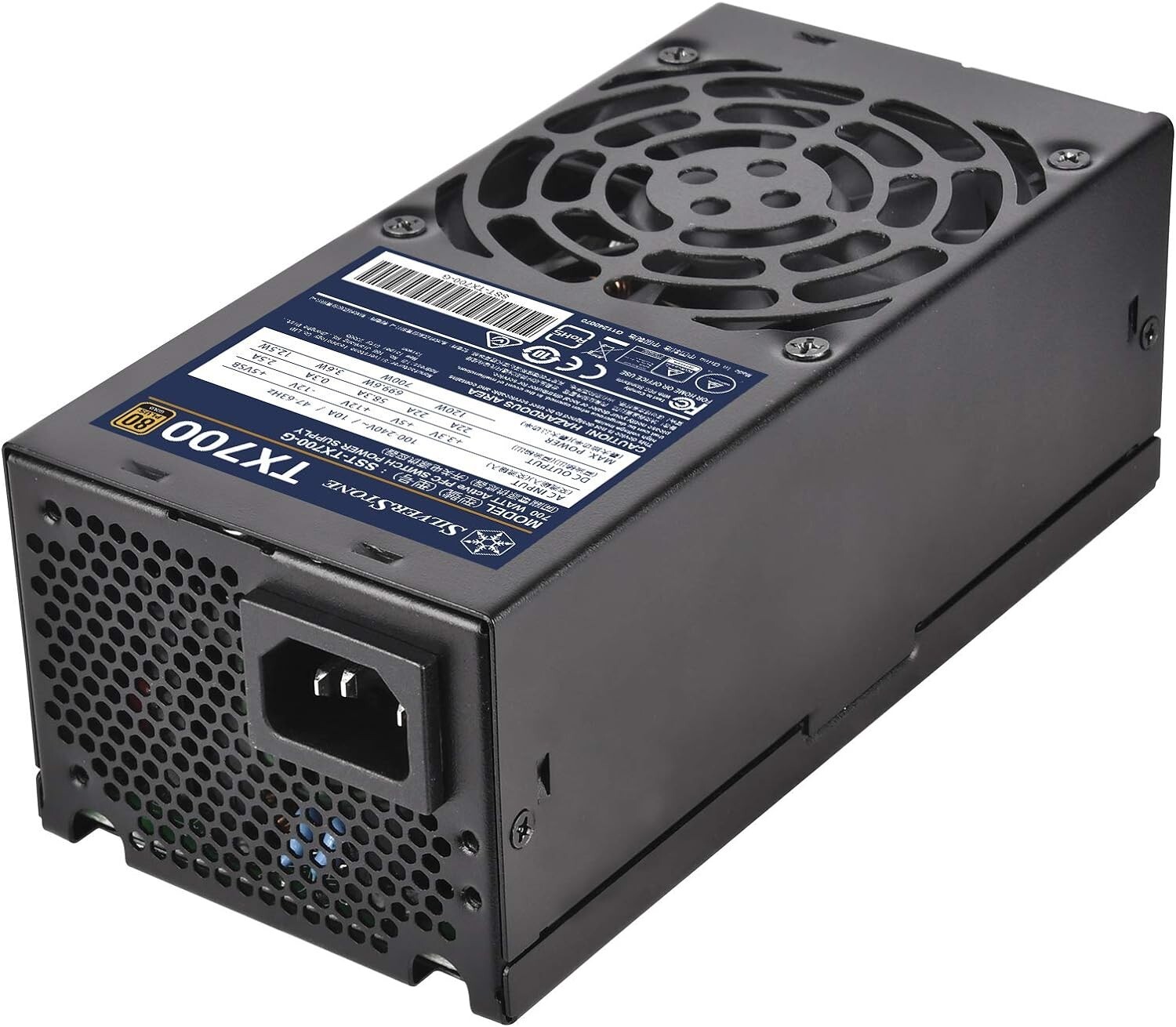 SilverStone Technology 700W Fixed Cable TFX Power Supply 80 Plus Gold TX700-G