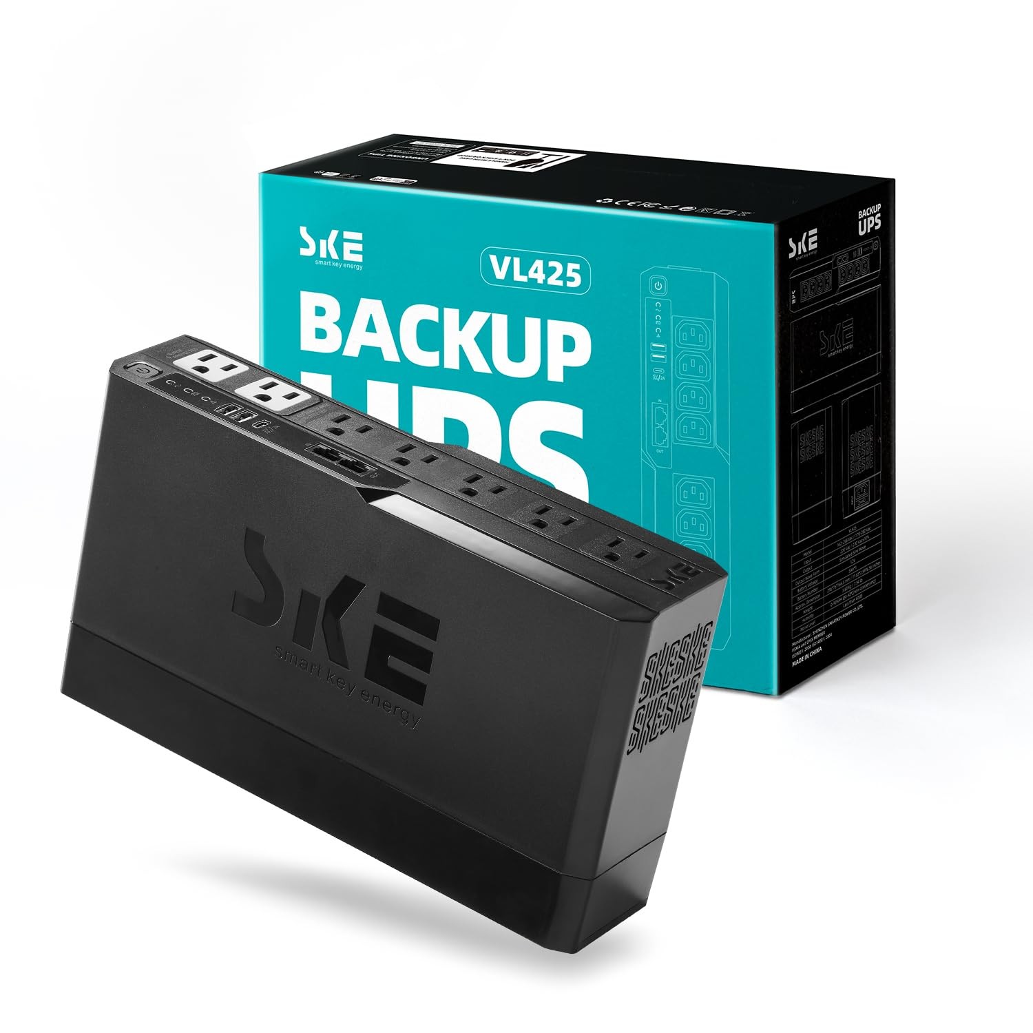 SKE 425VA/240W UPS Battery Backup & Surge Protector for Computer UPS Uninterr...