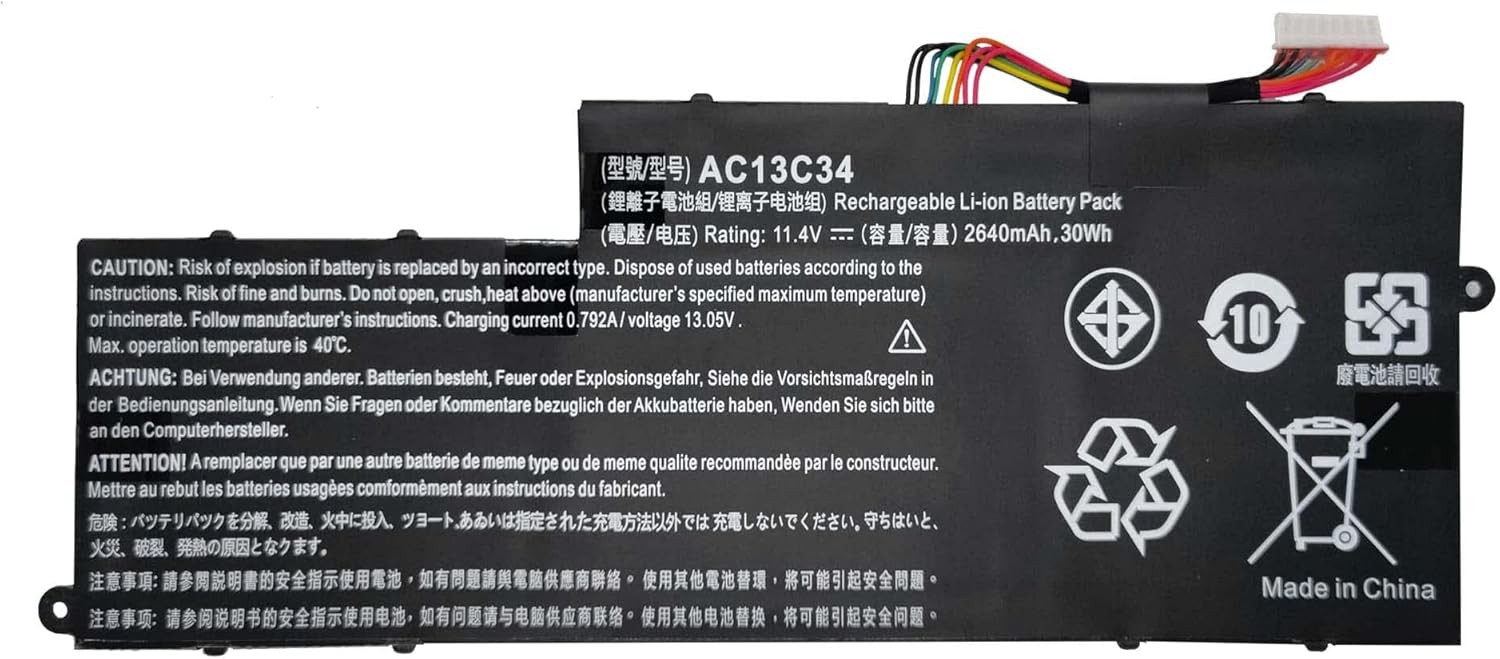 AC13C34 Laptop Battery for Acer Aspire V5 122P V5 132P E3 111 E3 112V E3 111
