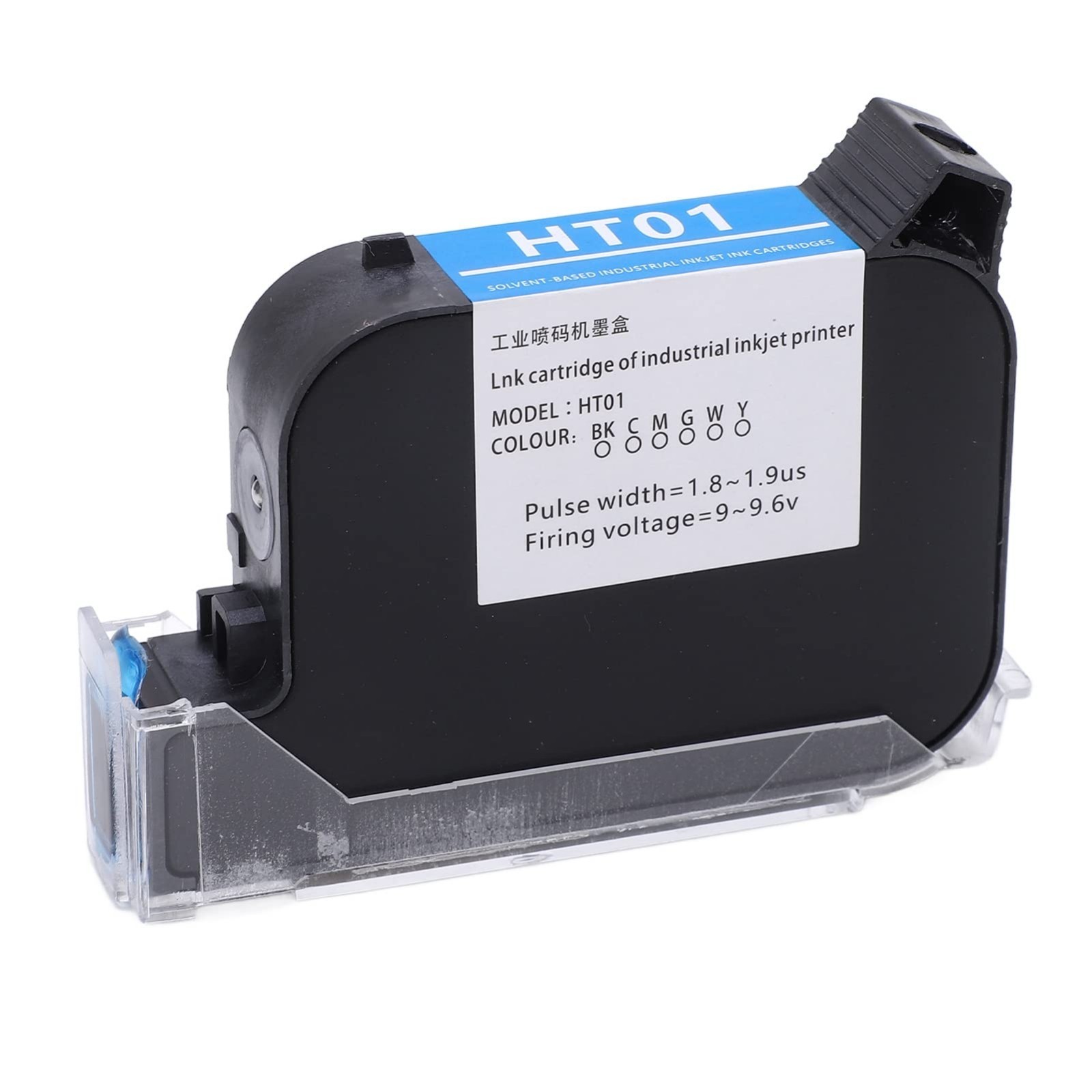 Black 12.7mm Quick Drying Ink Cartridge Replacement for Handheld Inkjet Printer