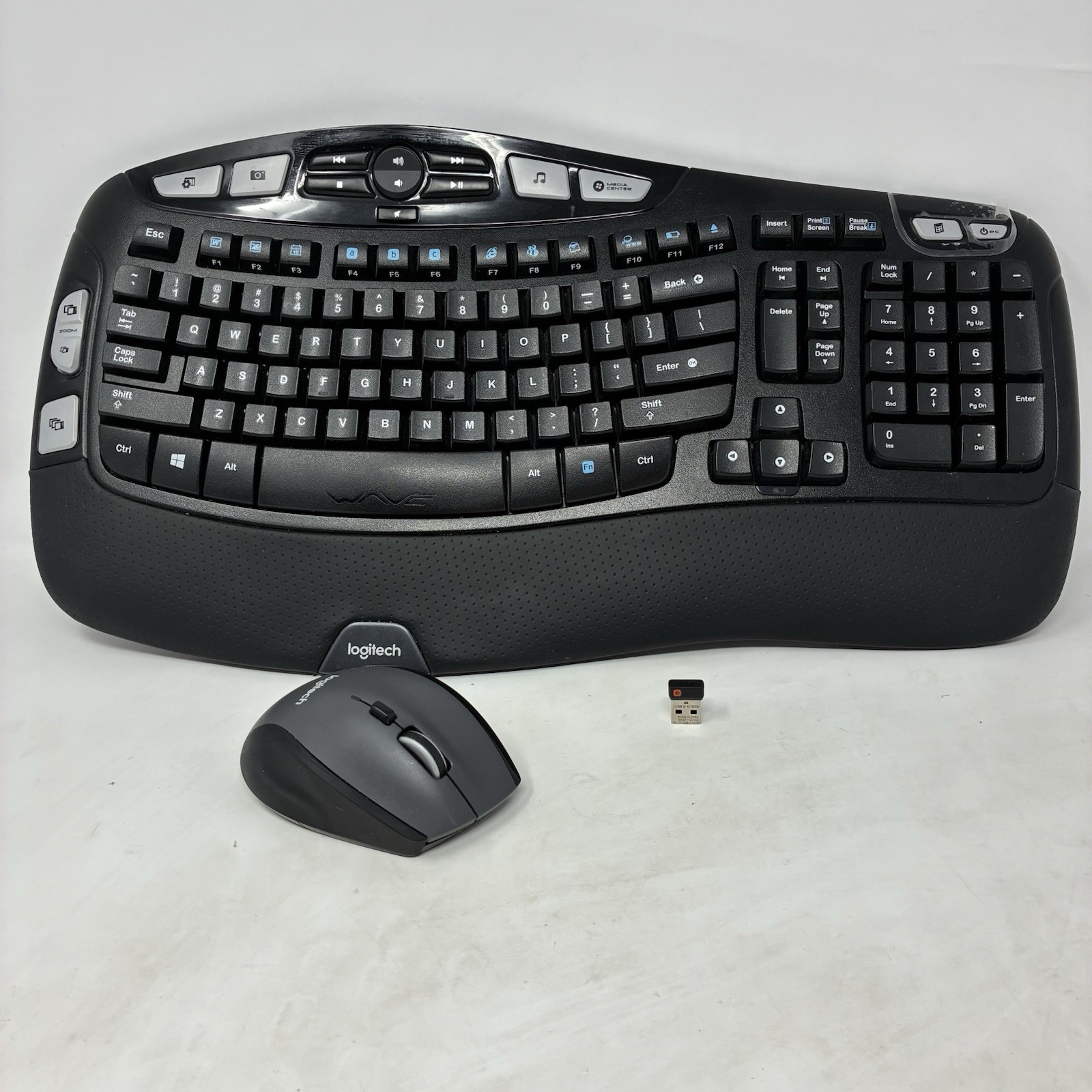 Logitech Wave Comfort Wireless K350 Keyboard w/ M705 Mouse & USB Dongle