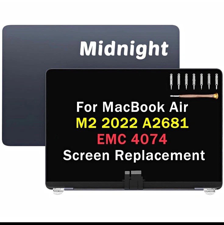 MacBook Air M2 2022 A2681 Screen Replacement 13.6in 2560x1664 Midnight