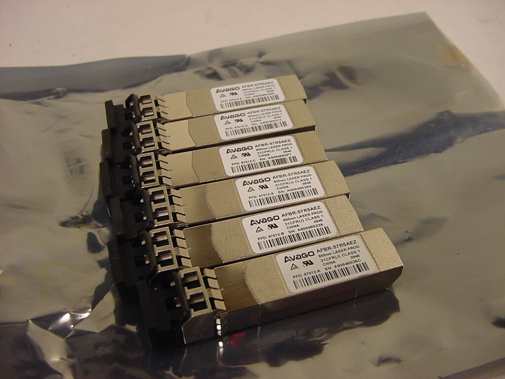 (6) AVAGO AFBR-57R5AEZ TRANSCEIVER MODULES