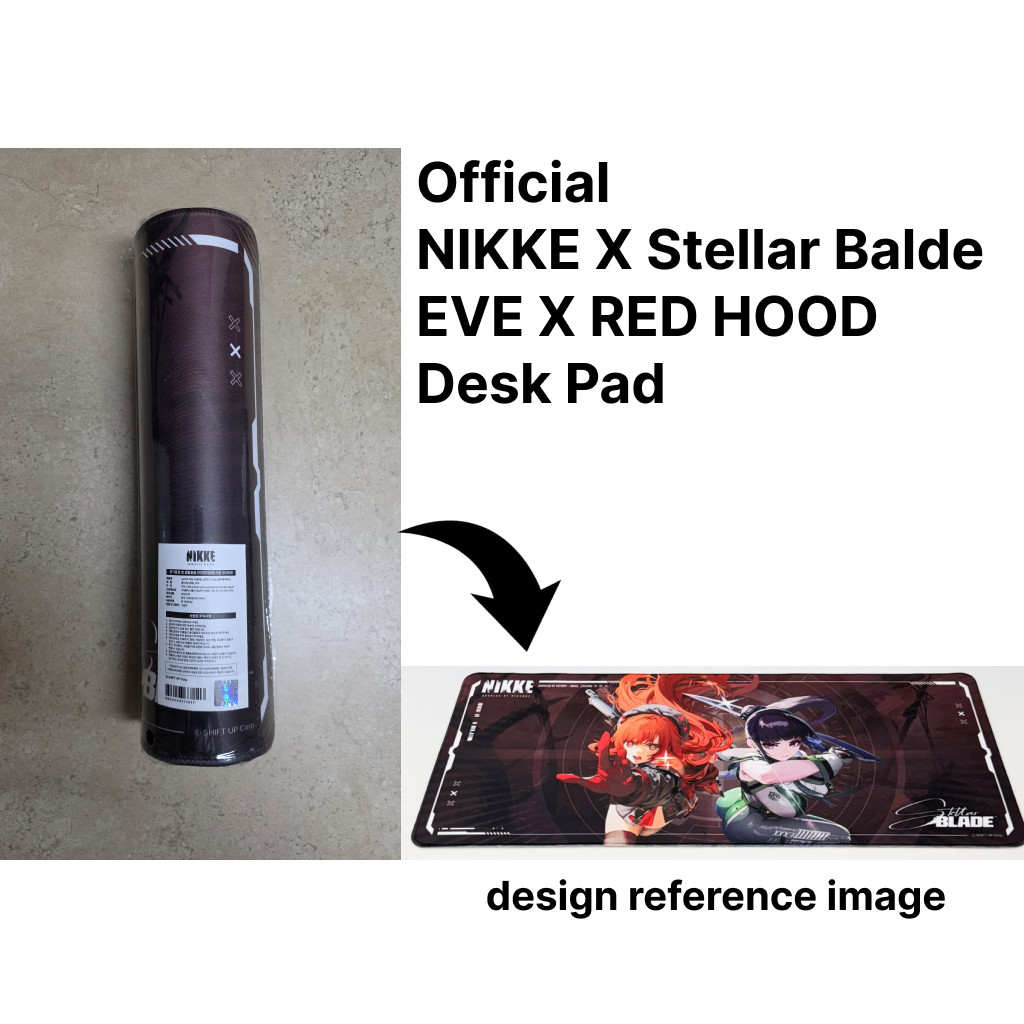 NIKKE x Stellar Blade EVE & Red Hood Desk Pad Mouse Pad Official Sealed Korea