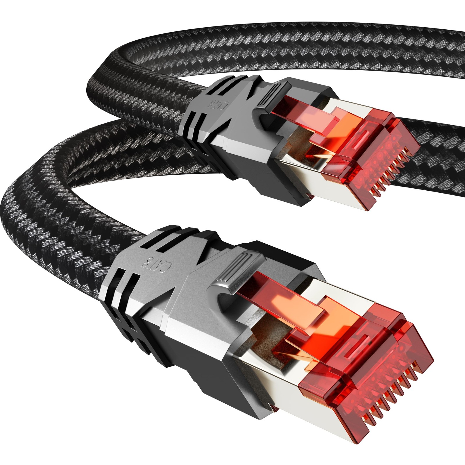 Câble LAN Cat 8 5m 40Gbps Réseau Haute Vitesse 2000MHz S/FTP
