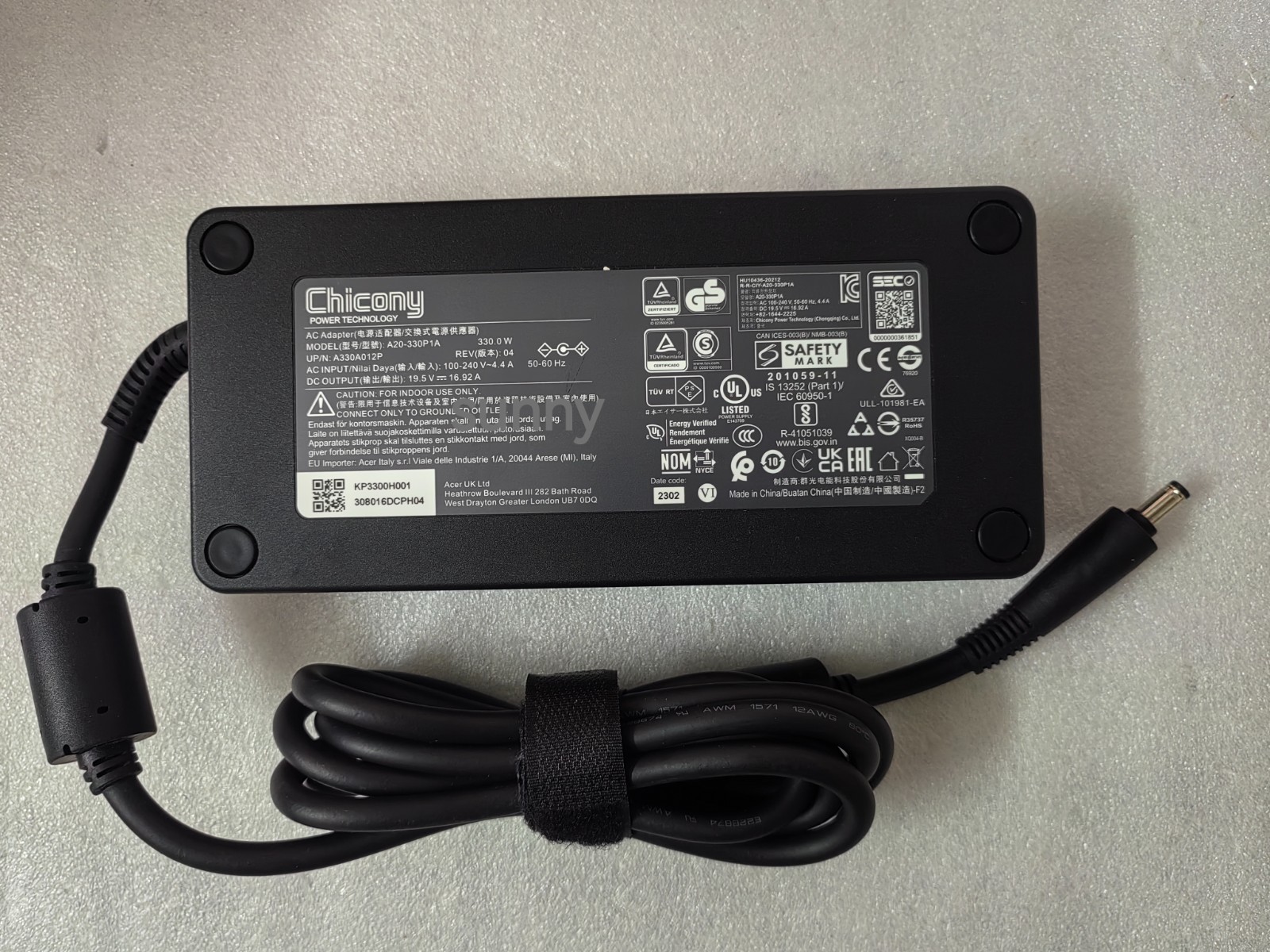 A20-330P1A 330W For Acer Predator helios 300 N20C11 Chicony 19.5V 16.92A Genuine