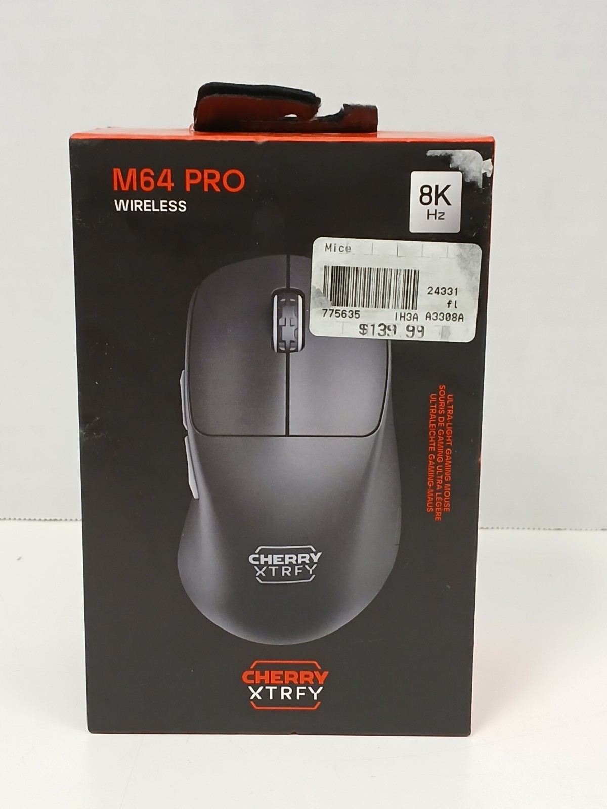 Cherry XTRFY M64 Pro 8K Wireless Gaming Mouse, Black  *NO DONGLE/CORD*