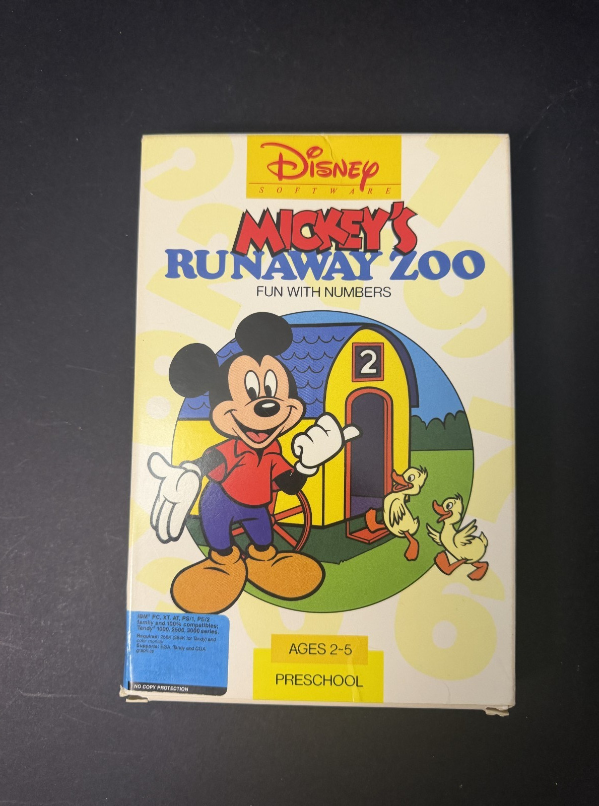 Vintage Disney Mickey's Runaway Zoo Video Game OPEN BOX Big Box Commodore 64 PC