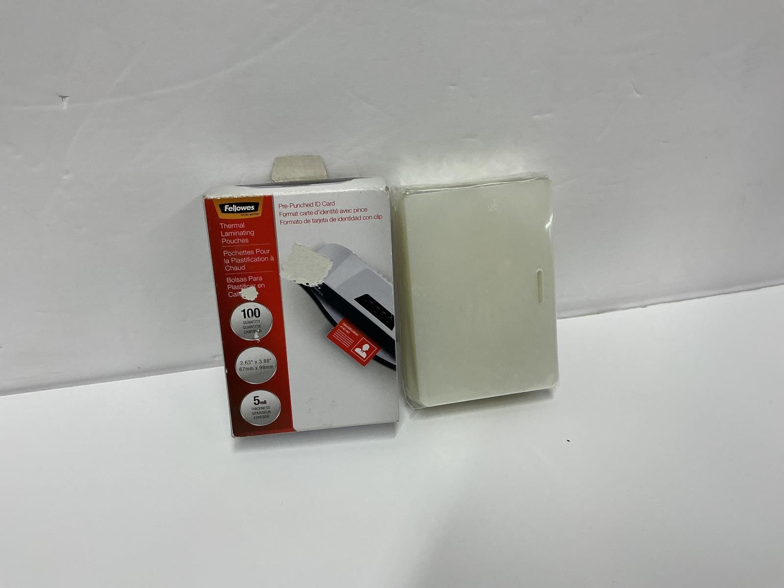 Fellowes Punched ID Card Glossy Thermal Laminating Pouches Laminating Pouch