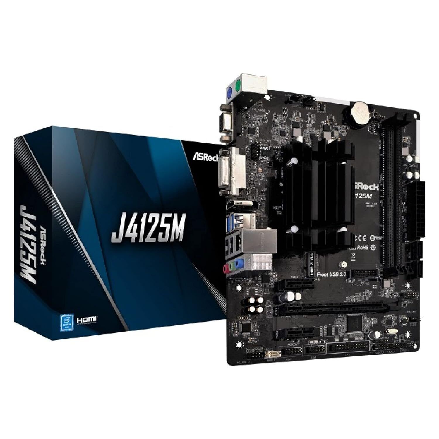 ASRock J4125M Intel Quad-Core Processor J4125 (Up to 2.7 GHz) Motherboard