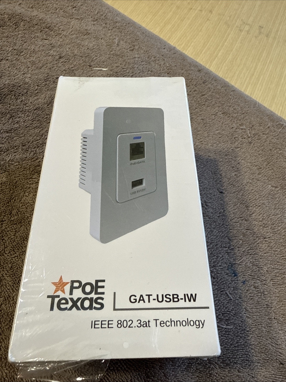 POE Texas GAT-USB-IW 1 Port In-Wall Gigabit PoE Extender w/ IEEE 802.3bt Uplink