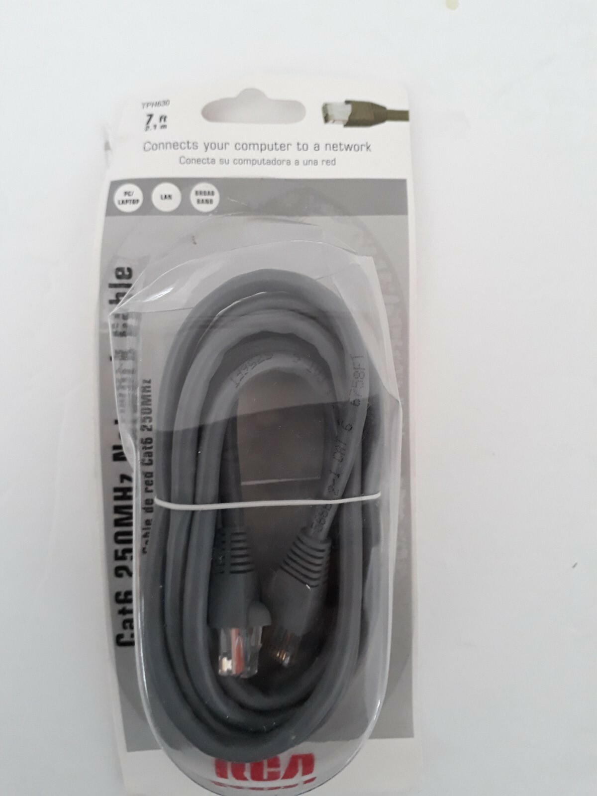 NEW RCA 7' ft Cat6  250 MHz Network Cable  TPH630 
