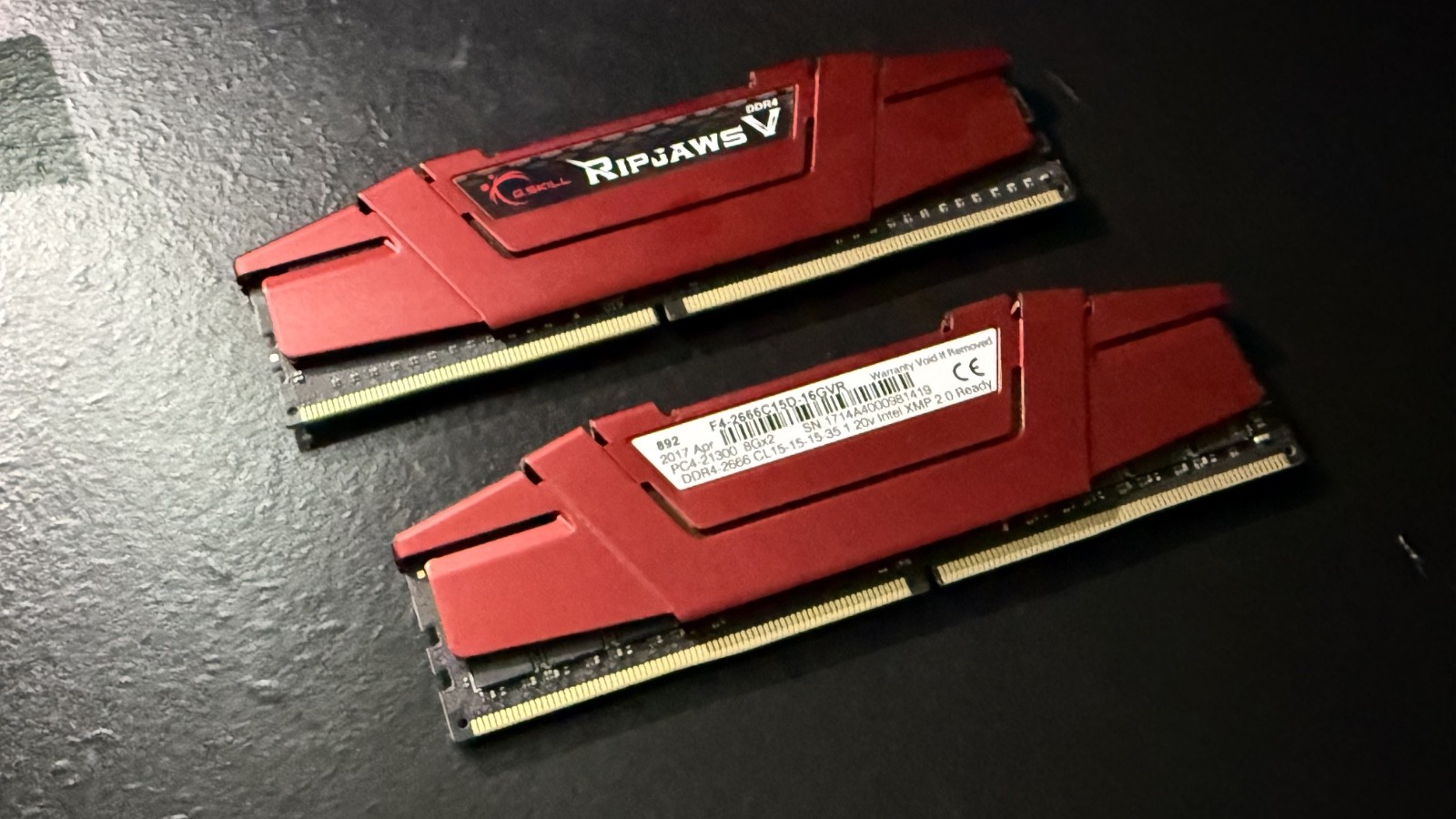G. SKILL Ripjaws V 16GB (2 x 8GB) DDR4 SDRAM Memory Kit (F4-2666C15D-16GVR)
